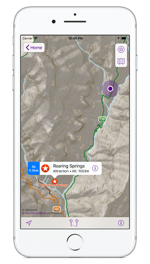 Hikepack screenshot Navigation, Even Offline